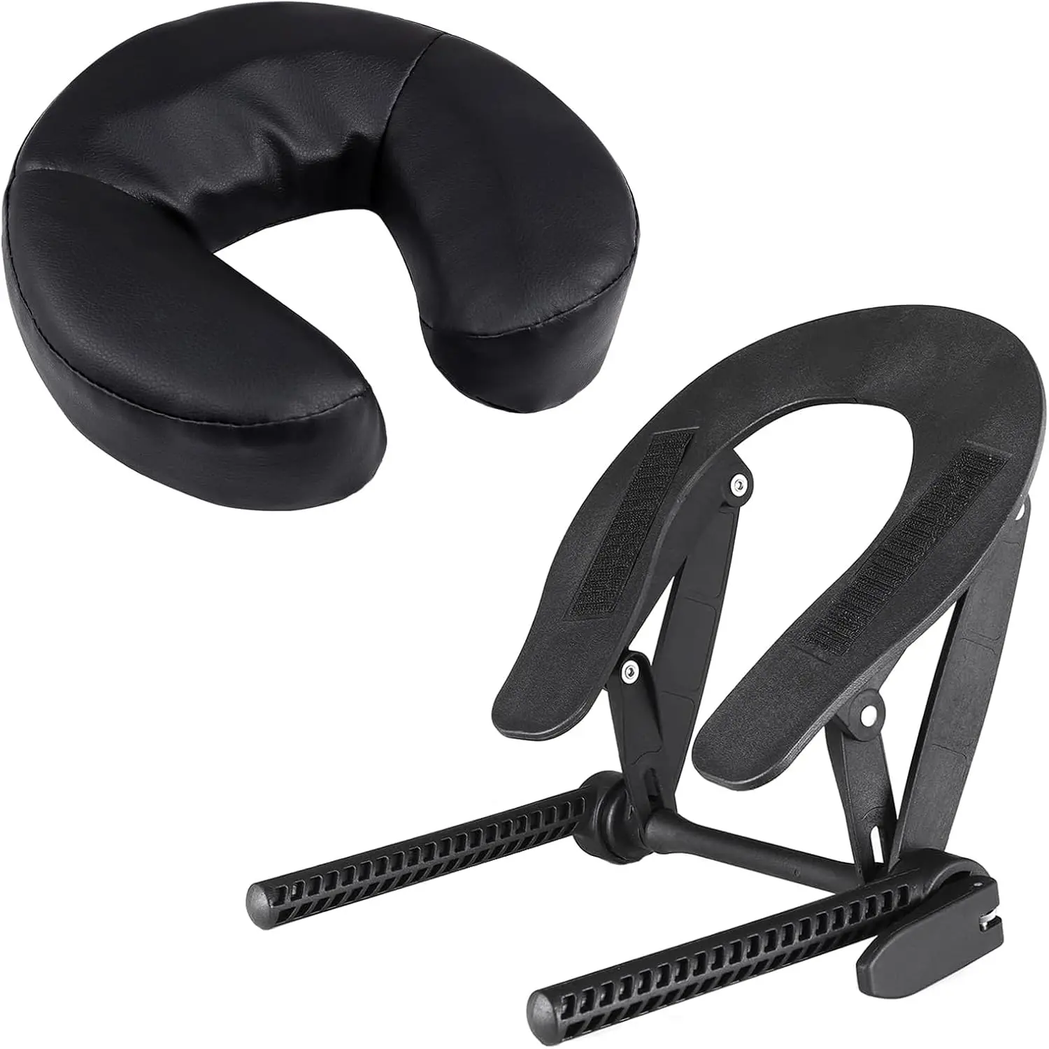Cradle & Cushion for Massage Table, Adjustable Massage Headrest &  Pillow  Holder for Bed, Mattress Top Massage Kit   Rest for Salon