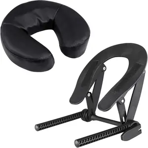 Cradle & Cushion for Massage Table, Adjustable Massage Headrest &  Pillow  Holder for Bed, Mattress Top Massage Kit   Rest for Salon