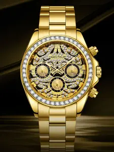 Men's Business Mechanical Watch, Slim Steel Band, Night Light Calendar, Luxury Gift, Automatic Luminous Skeleton, Valentine's Day Present, Skeleton Wristwatch