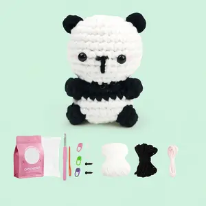 Panda Crochet Kit for Beginners - Complete Amigurumi  Set with Yarn, Hook & Step-by-Step Video Tutorial - Easy DIY Craft for Adults,  & Whole Family.