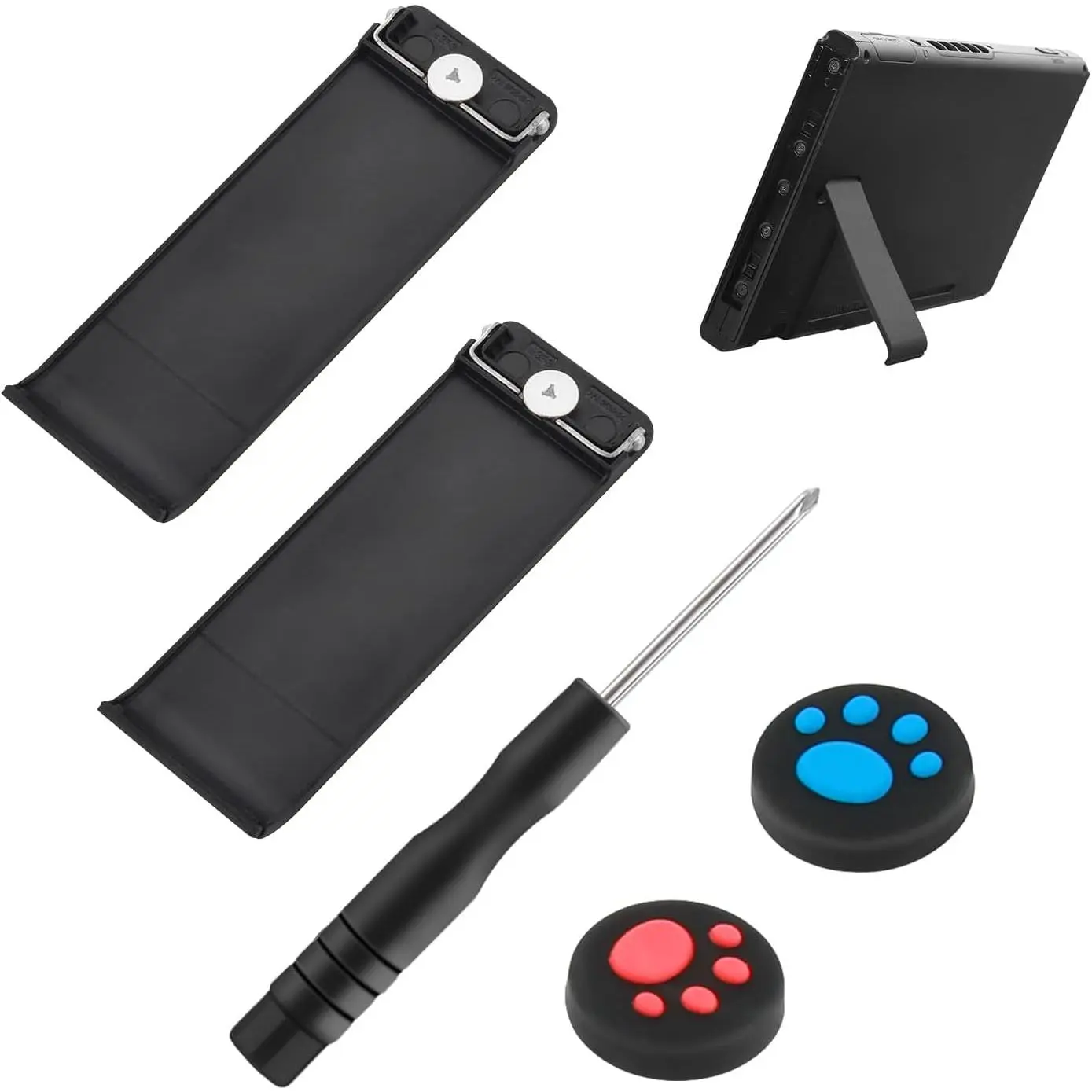 Kickstand  Repair Kit for   Console (2 Pcs) | Durable/Lightweight Plastic Bracket  Shell Holder,  Kickstand with Screwdrivers/Thumb Grips,  Fit