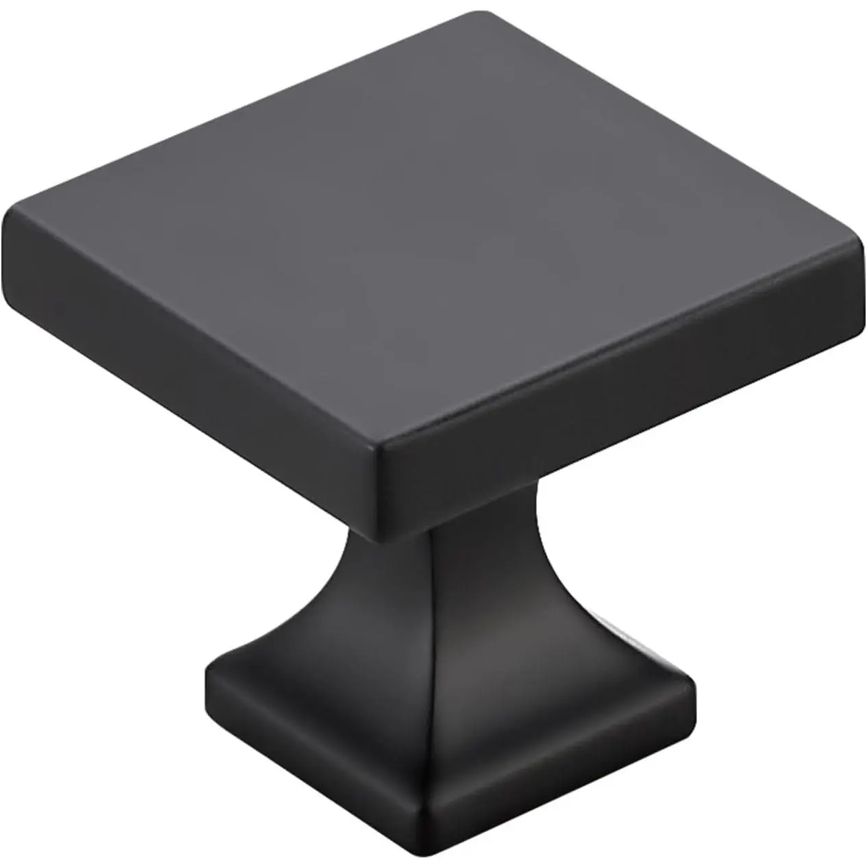 Cabinet Knobs Black Square Knobs, Kitchen Drawer Knobs, 5 Pack | Single Hole, Solid Metal, Easy Install, Screws Included, Rust-Resistant, For Cabinets, Drawers, Dressers