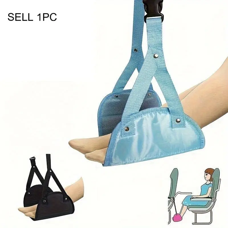 1pc Travel Accessories Portable Simple Travel Airplane Footrest Adjustable Travel Harness Lightweight Hammock Footrest