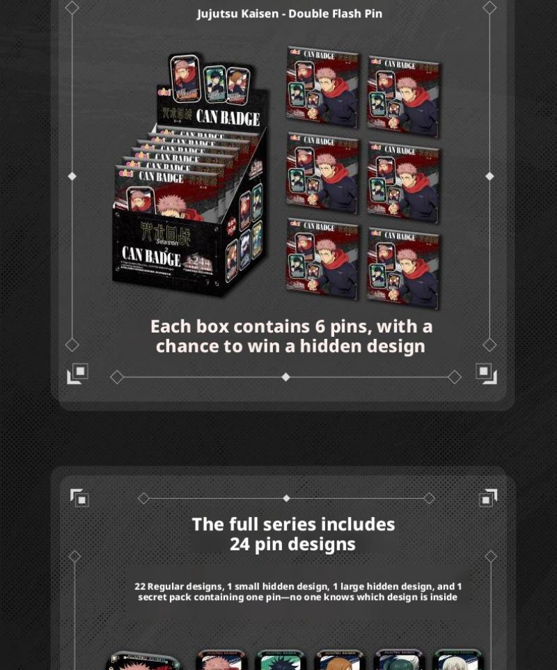 Jujutsu Kaisen Official Can Badge| Anime Collectible Blind Pack