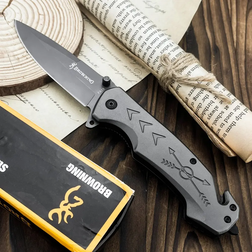 Best-Selling FA18 Stainless Steel Pocket Folding Knife (420 Steel) – Portable EDC, Camping, Outdoor, Hiking, Travel, Multi-Purpose Cutting, Mountaineering, Fishing, and Rescue Tool – Gift