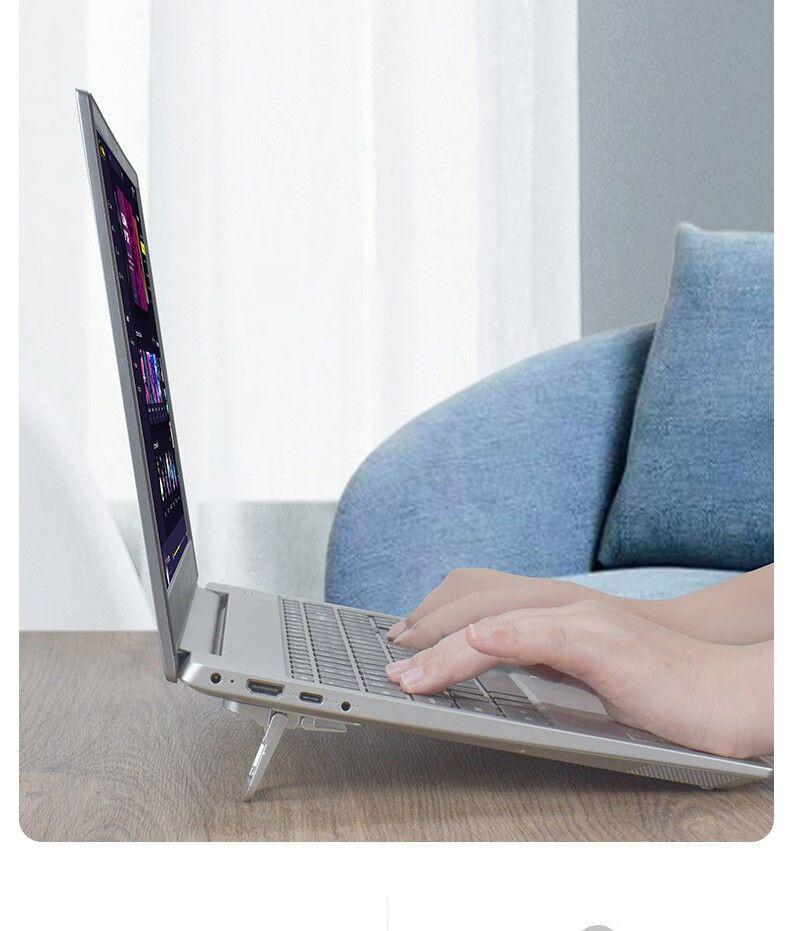 Zinc alloy laptop invisible stand bracket mini portable height-increasing foot pad cooling rack base pad