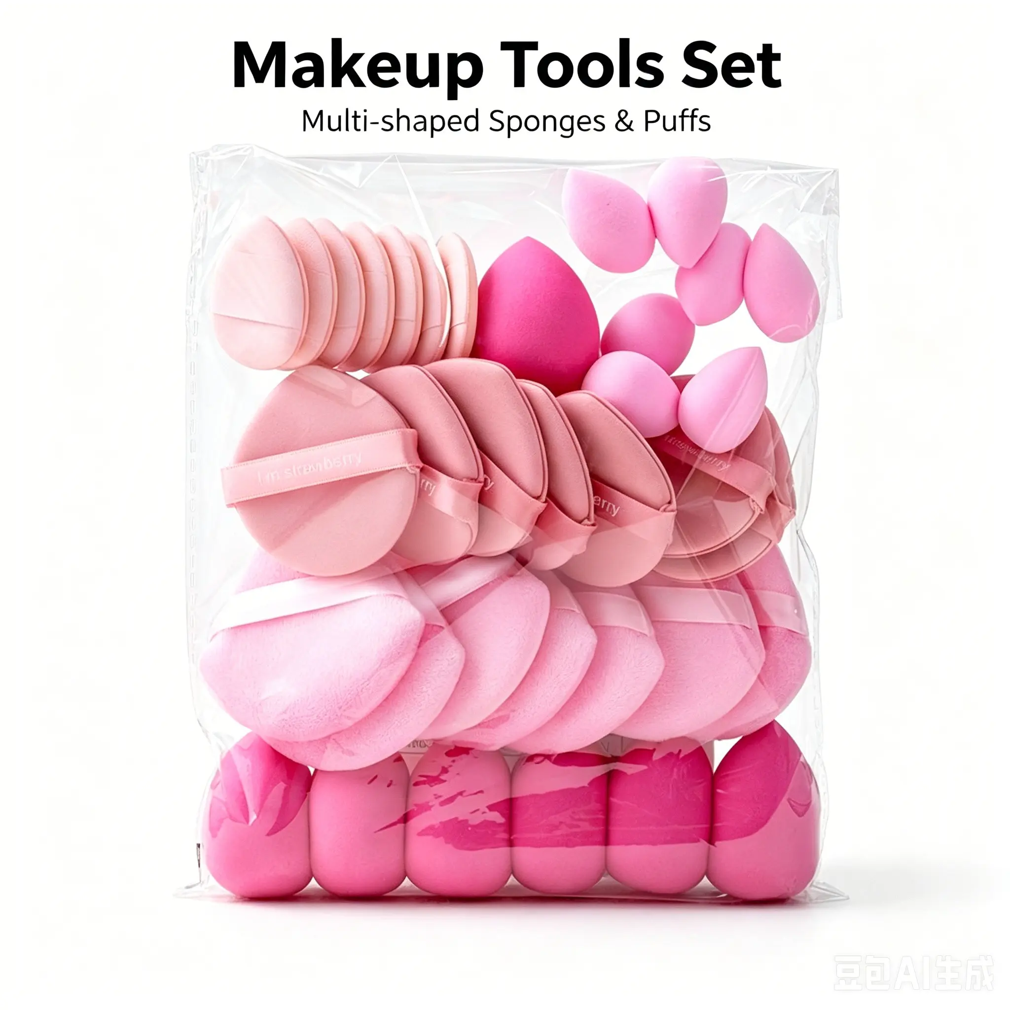 Four Color Makeup Sponge Set, Soft Foundation Sponge, Powder Puff, Recyclable, Suitable for Foundation, Cream, Loose Powder, Makeup Sponges for Foundation
