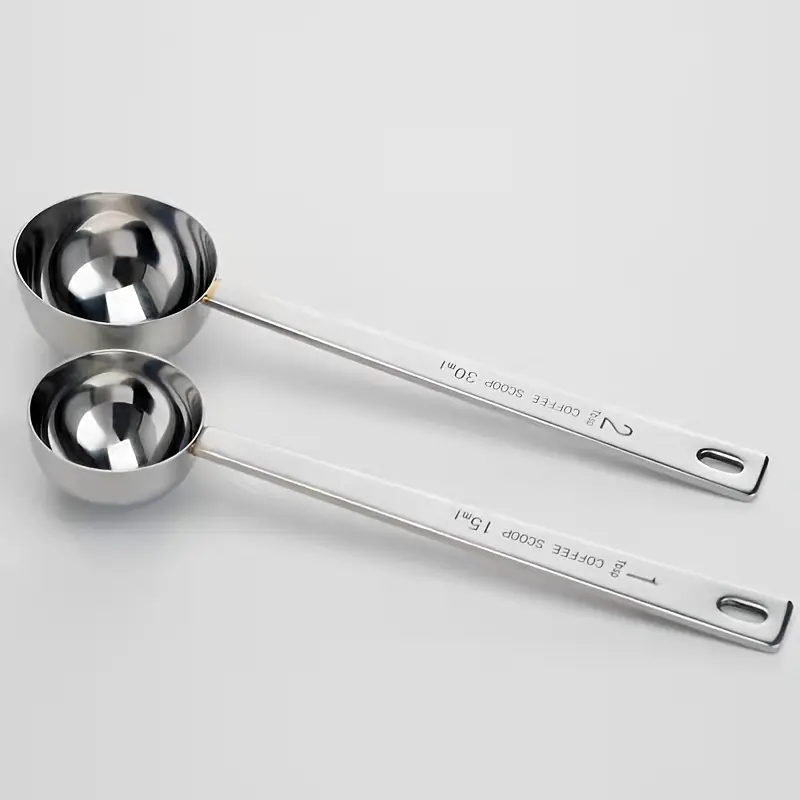 Coffee - Measuring Spoon，stainless steel measuring spoon with holes for hanging, coffee measuring spoon, powder measuring spoon, baby milk powder measuring spoon, kitchen baking seasoning measuring spoon