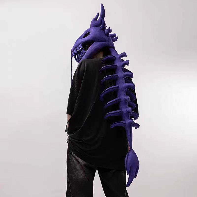 Popular toys on social media: Chinese Dinosaur Park dinosaur skeleton headgear cosplay plush toy for children