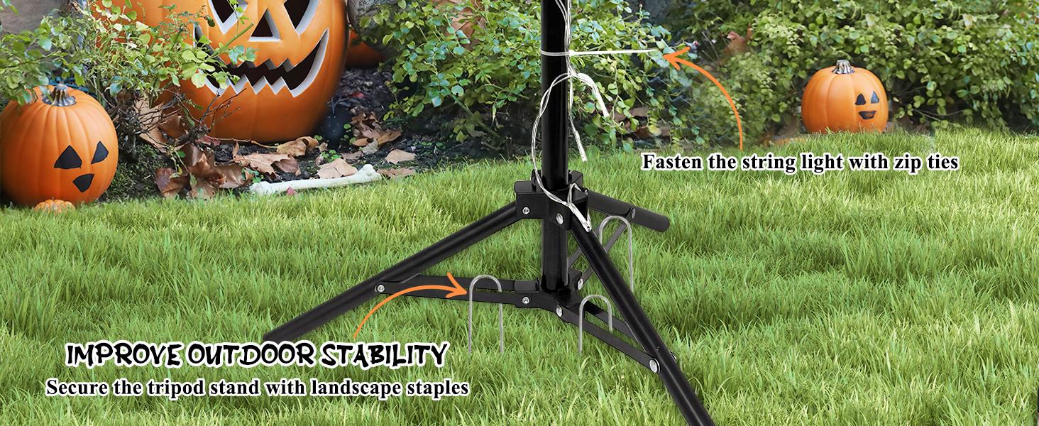 2Packs Halloween Decorations Outdoor, Spooky Halloween Ghost Decor with Remote String Lights Battery Operated, Easy to Assemble Ghost Decorations for Front Porch Yard