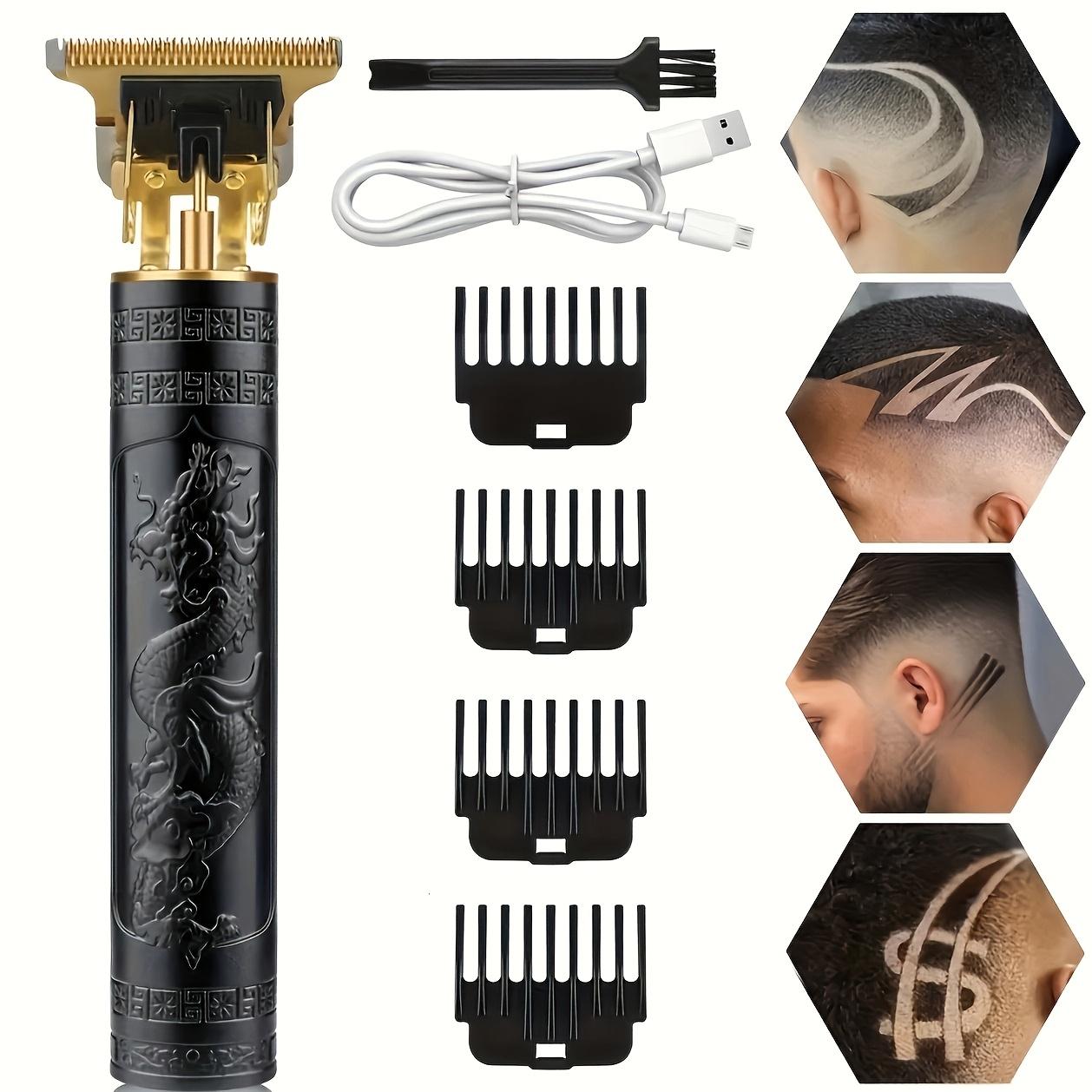 [Perfect Styling Tool] Men's Hair Clipper And Beard Trimmer Professional Set, Practical And Portable With Strong Endurance To Help You Create A Perfect Look For A Long Time!(All Metal Body, Metal Head, Gold, Black, Bronze)