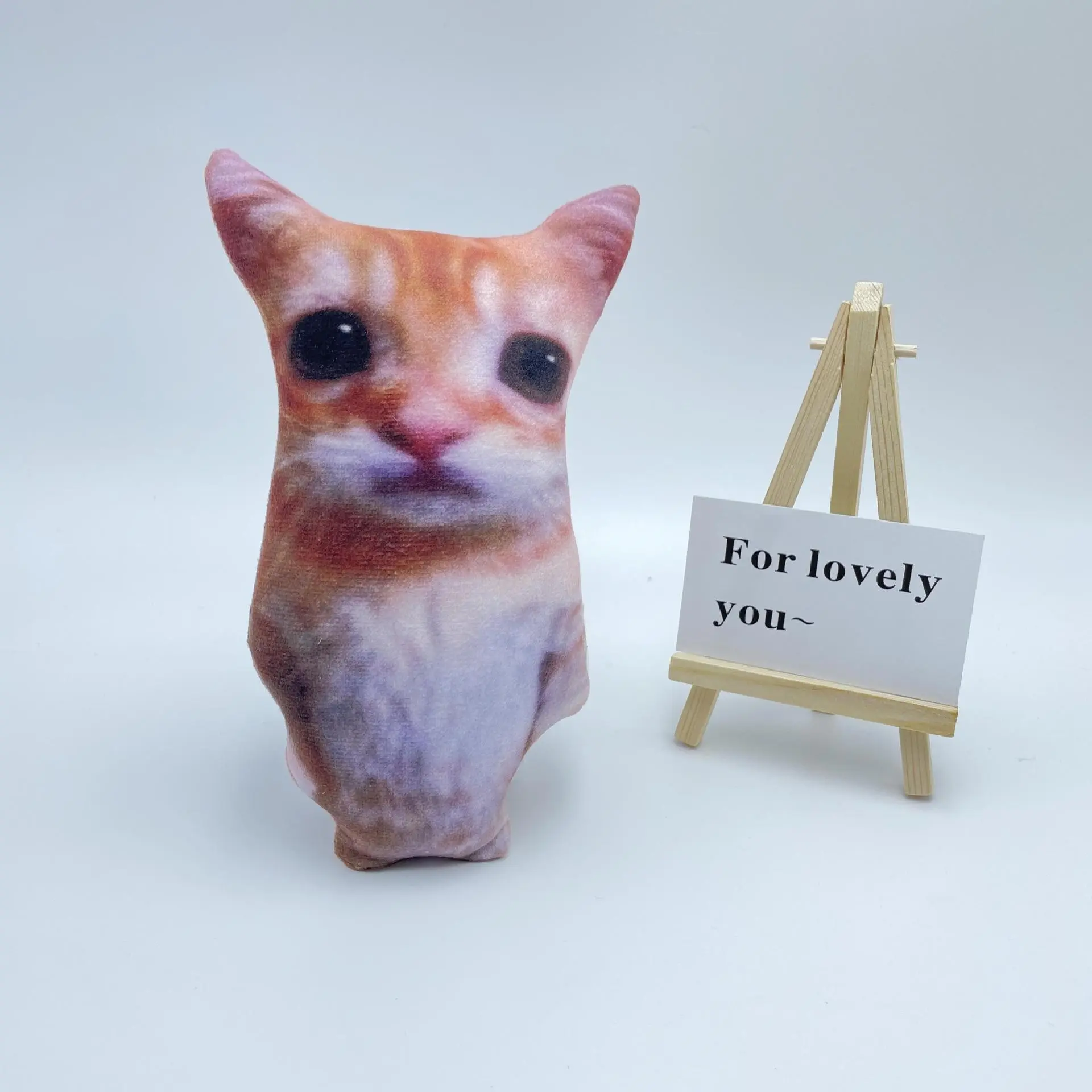Lifelike Cat Plush Pillow Stuffed Toy, Soft Cushion Doll for Stress Relief, Cozy Sofa Bedroom Decor, Gift for Cat Lovers