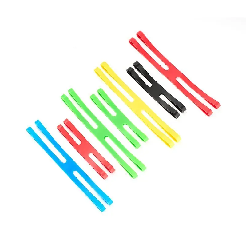 Silicone H-Type Binding Straps, High Elasticity Rubber Tie Wraps, Multi-Functional for Outdoor Camping, Packing, Bundling