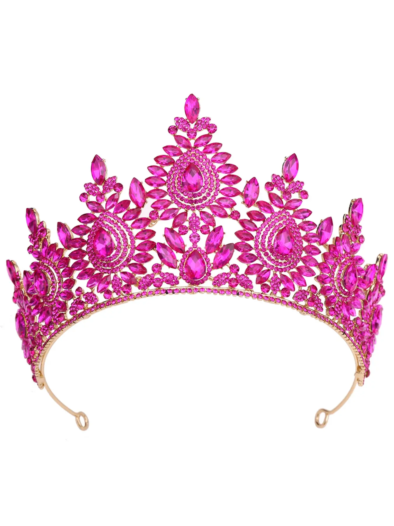 Baroque European and American Beauty Pageant Bride Tiara Alloy Crystal Wedding Hairband Hair Accessory Crown Bridal Hair Accessories