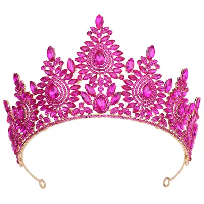 Fuchsia Pink Quinceanera Crown - TikTok Shop display picture 1