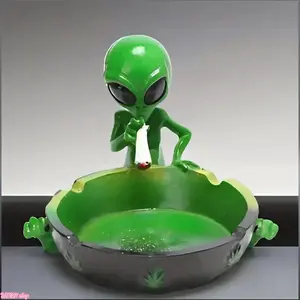 Alien Ashtray Decor Statue Figurine Sculpture – Creative Resin Fantasy Alien Design, Waterproof for Indoor & Outdoor Use, Unique Home Desktop Decoration, Ideal Ornament for Christmas, Halloween, Easter & Thanksgiving Holiday Decor, Festive, Room Decor,sum