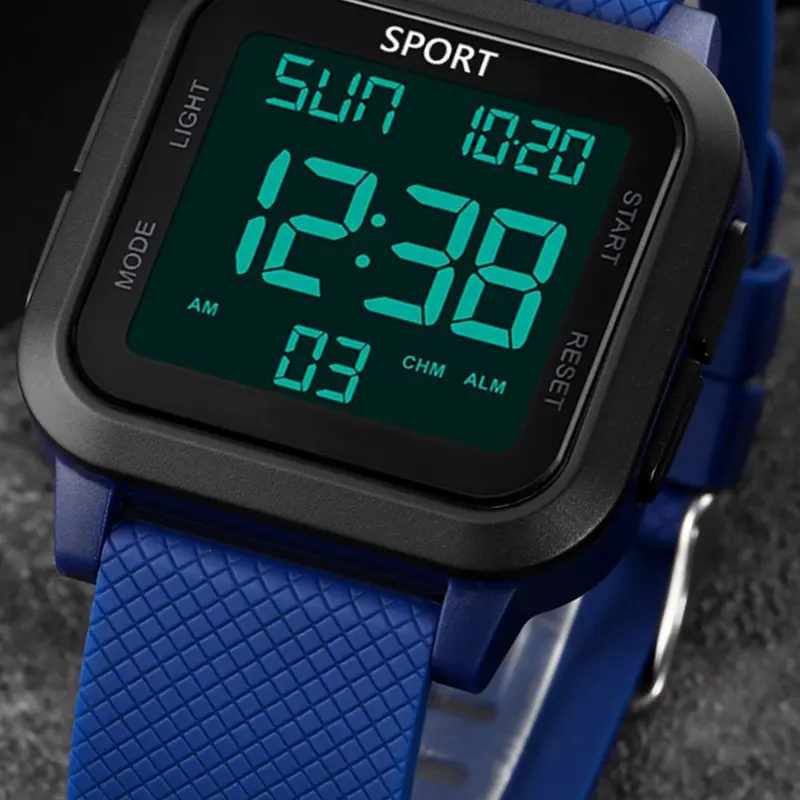 Fashionable Simple Sport Watch for Men and Women, Modern Trendy Sportive Digital Watch, Outdoor Essential, Suitable for Sports and Daily Wear, Full LED Functionality, Multifunctional Watch, Luminous Alarm Wristwatch, Wristwatches