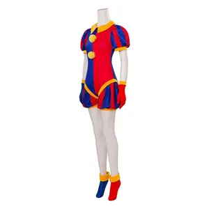 Magic Number Circus cosplay costume Pamni cosplay bodysuit Pomni mask Halloween costume
