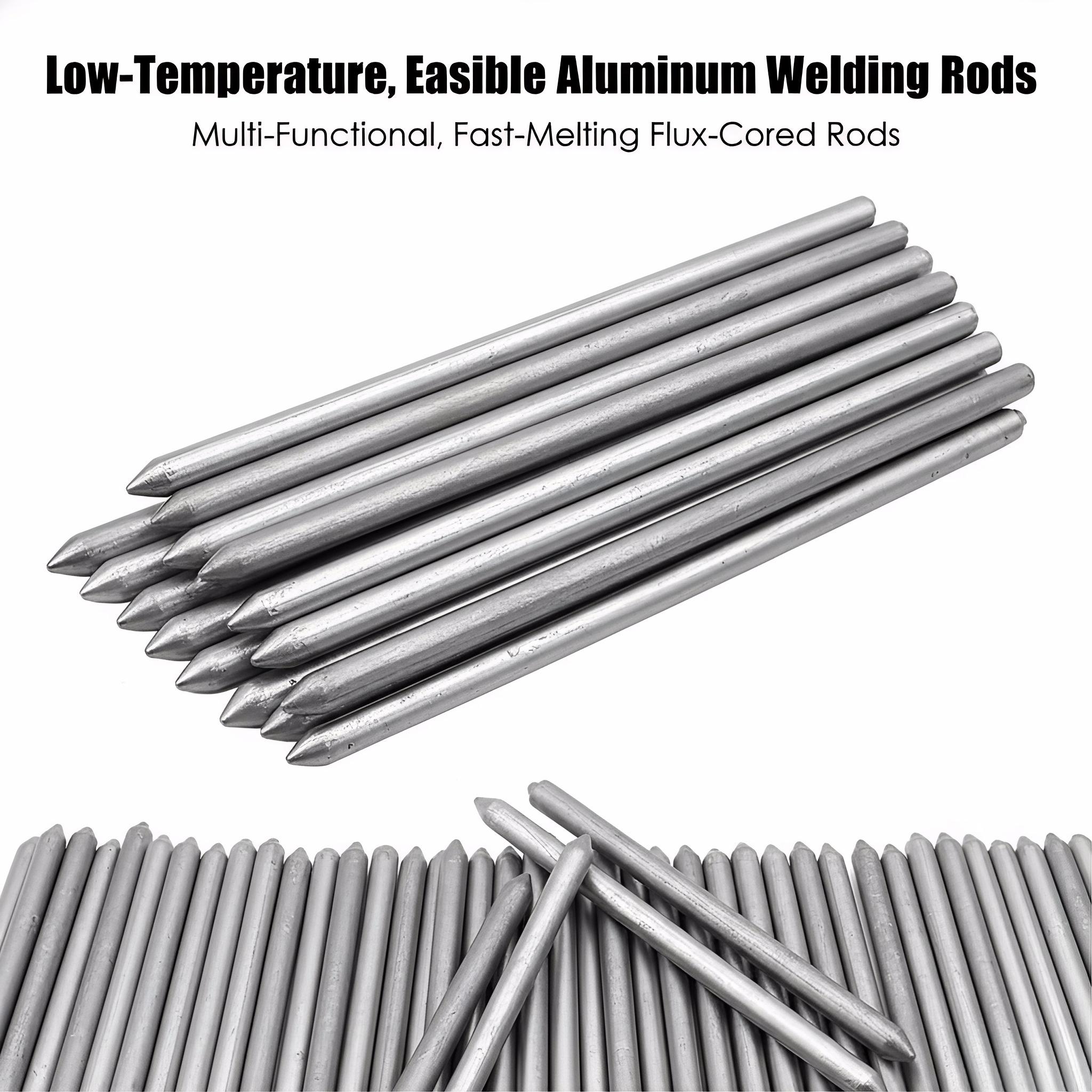 Low-Temperature, Easily Fusible Aluminum Welding Rods, Suitable for Water Tanks and Pipes. Multi-Functional, Fast-Melting Flux-Cored Rods, Suitable for Stainless Steel, Copper, Iron, and Aluminum, Effectively Repairing and Filling Welds Industrial Home