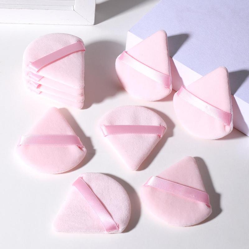Triangle Powder Puff, 10pcs Soft Makeup Sponge Puff for Liquid Foundation, Face & Body Powder, Cream, Blending & Facial Detailing, Beauty Makeup Cosmetic Tool