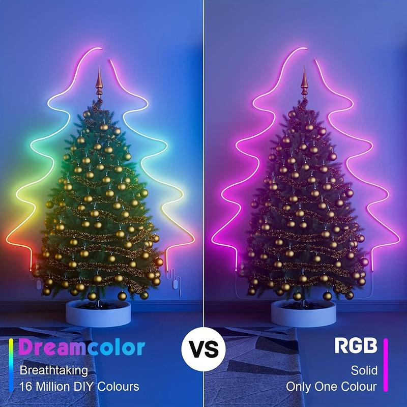 LED Smart Neon Light Strip, USB-Powered RGBIC Flexible Rope Light with App and Remote Control, LED Strip Lights for Bedroom, Living Room, Game Room or TV Wall, LED Light Strips #TOP PICKS