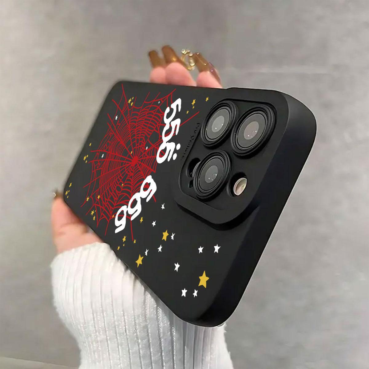 Spider Web Pattern Phone Case, Decorative Phone Protector Cover, Phone Accessories Compatible with iPhone 11 12 13 14 15 16 Pro Max