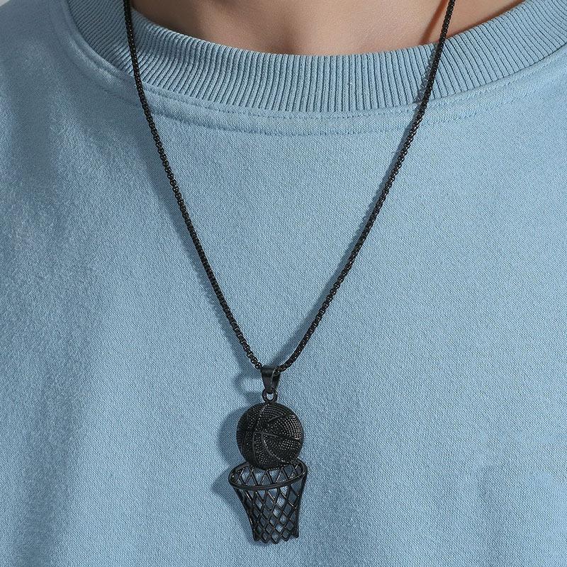 Basketball hoop pendant hip-hop creative necklace - New product jewelry for sports accessories