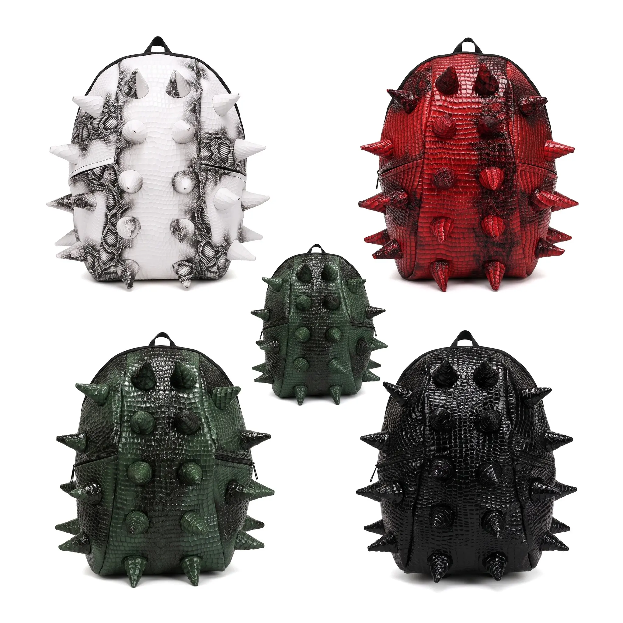 Unisex Plain Hedgehog Shape PU Nylon Waterproof Backpack - Casual Design, Zip Closure, Built-in Organizer, 20-35L Capacity, Fits 13in Laptop, for Daily Commute, Built-In Organizer Backpacks