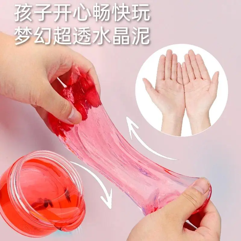 Non-Toxic Fake Water Glue Slime - High Transparency Crystal Mud, Safe DIY Stress Reliever, Classic Novelty Toy