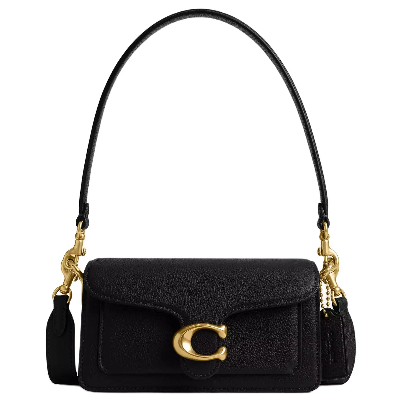 Coach Tabby 20 Handbag for Women – Polished Pebbled Leather Crossbody and Top-Handle Bag in Black