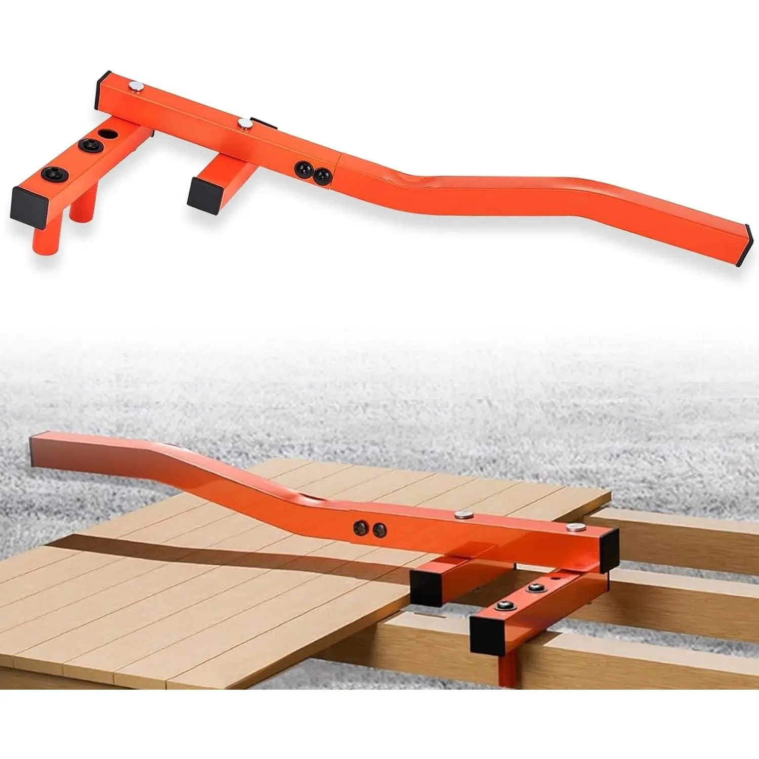 Heavy Duty Steel Adjustable Multi-Function Deck Work Tool - Removable Handle for Easy Storage, Door Gap Tightening, Deck Sheet Removal