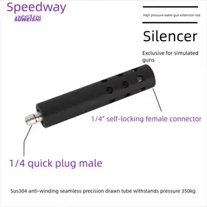 High-Pressure Water Gun Sleeve, Extended Rod Seamless Tube Nozzle Storage, Stainless Steel Sus304 Self-Locking Quick Connector