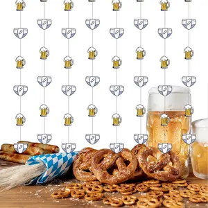 1Set Beer Baby Shower Party Streamers Diaper Beer Mug Hanging Garland Brewing Ceiling Cutouts Decor for Birthday Baby Shower Gender Reveal Party Supplies