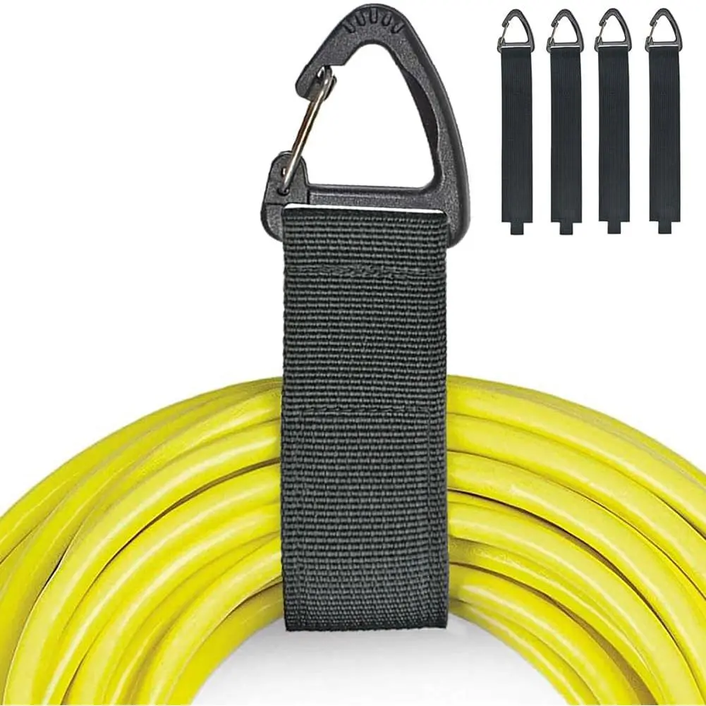 XL Extension Cord Holder Organizer (4 Pack) - 16-Inch Heavy Duty Storage Straps, Hose Hanger for Garage Organization, Cord Storage Garage Gadget for Men, Organizer Storage