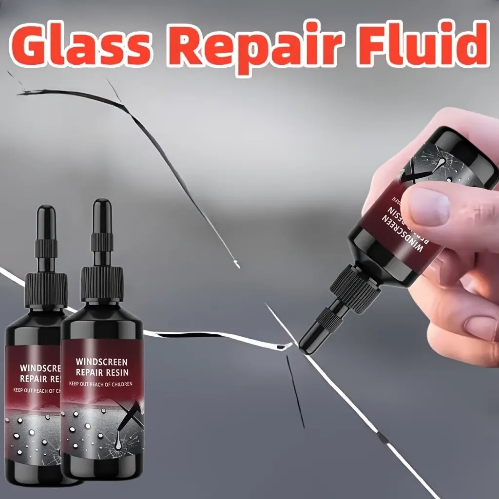 Windshield Repair Kit, 2026 Latest Car Windshield Crack Repair Kit, 5Min Quick-Repair, 2 Bottles Nano Glass Repair Liquid, Fix Bullseye & Star Cracks. All Crack Types Windshield Repair Kit.