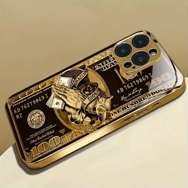 New 2025 Released Holding Wealth Creative for iPhone Ultra-Thin Hot Sale Creative Phone Case, Gold Plating Transparent Full Cover, Lens Protective Film, Frame Drop-Resistant, Scratch-Resistant Back for iPhone 15 14 13  perfect Gift for Women and Men,