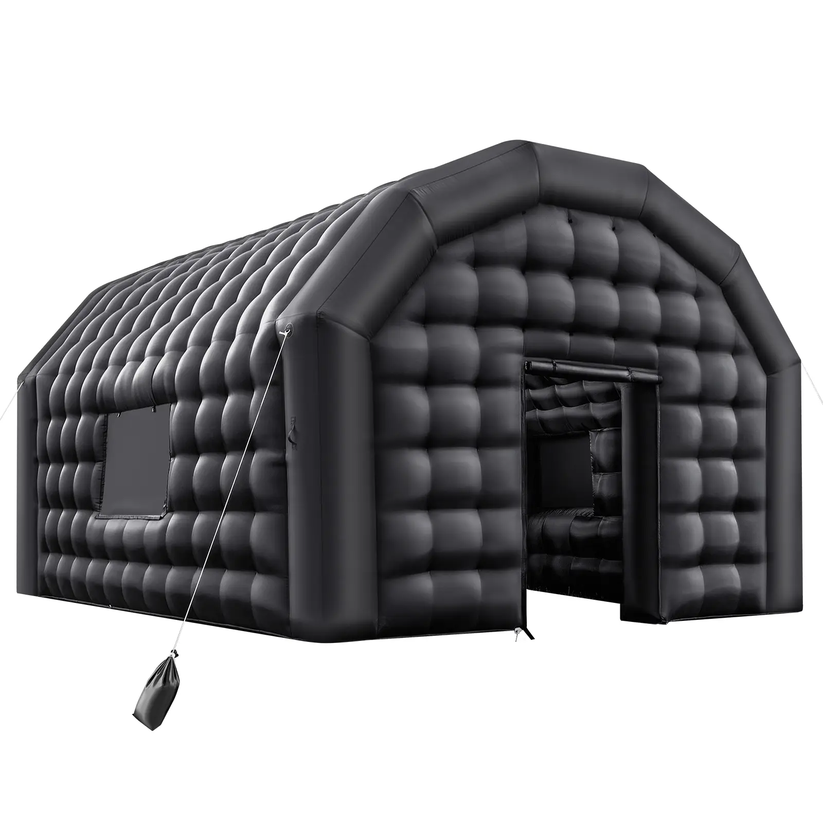Aircubehouse Inflatable Air Cube Party Tent - 16.4x13.1x12.5ft Ventilated Structure with 680W Blower, Sandbags, 2 Windows, Easy Setup, Multi-Size Compatible Hand Tool Kit for Small Party Events