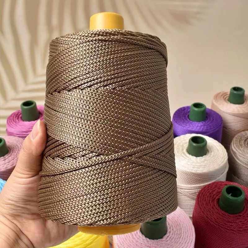 230g Polyester Yarn, Multicolor Handmade Knitting Thread, Ideal for Bags, Hats, Shoes, Crochet Hooks, Bright Colors, Versatile Crafts