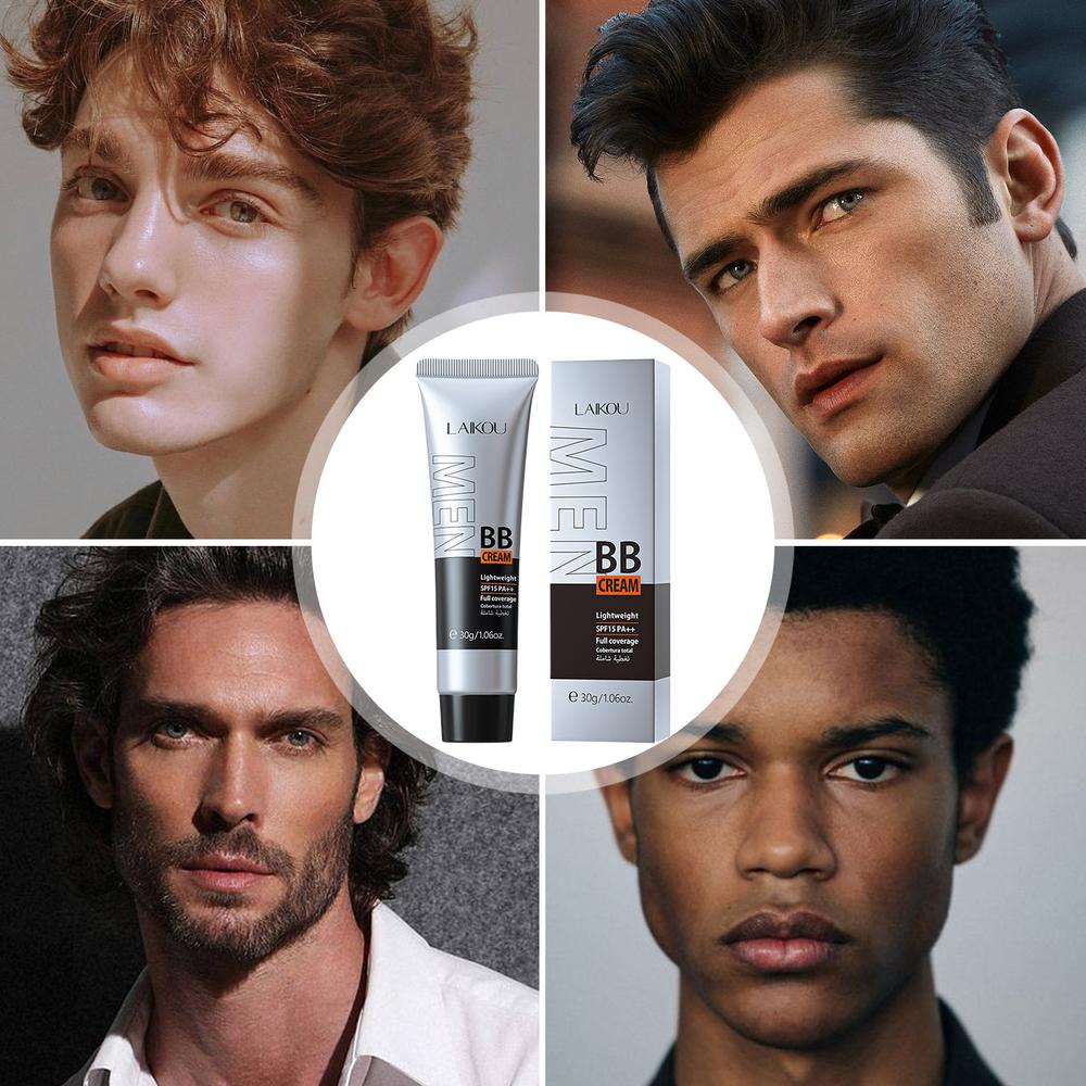 BB Cream for men Face Makeup concealer Foundation Sunscreen Repair Liquid Foundation for Oil Control Brighten skin tone 30g