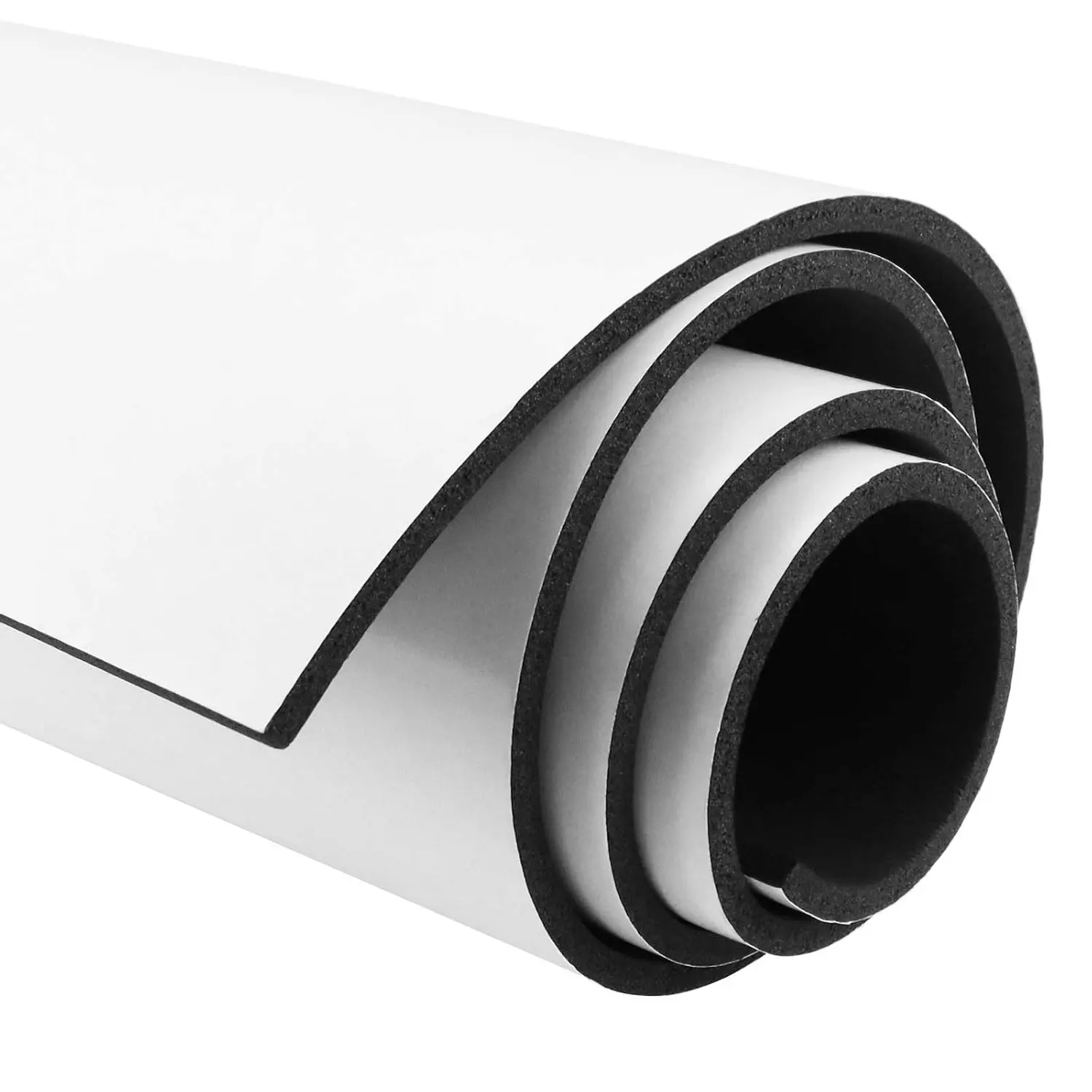 Self-Adhesive Neoprene Foam Sheet 1/4" Thick x 12" Wide x 59" Long - Black Closed Cell Rubber Padding Roll, Weatherproof Soundproof for Automotive, Furniture, DIYGift