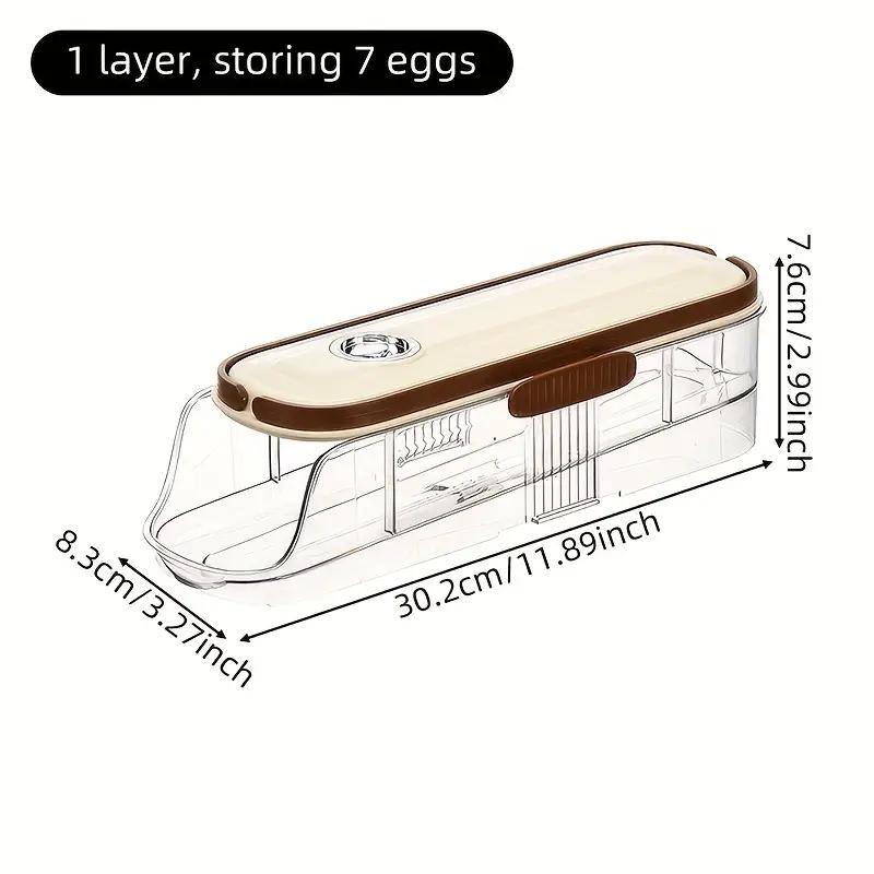 Automatic Egg Rack, Space-Saving Design, 1/2/3 Layer Options, Durable PP+pet Material, Perfect for Refrigerator Organization, Fridge Storage Organizer