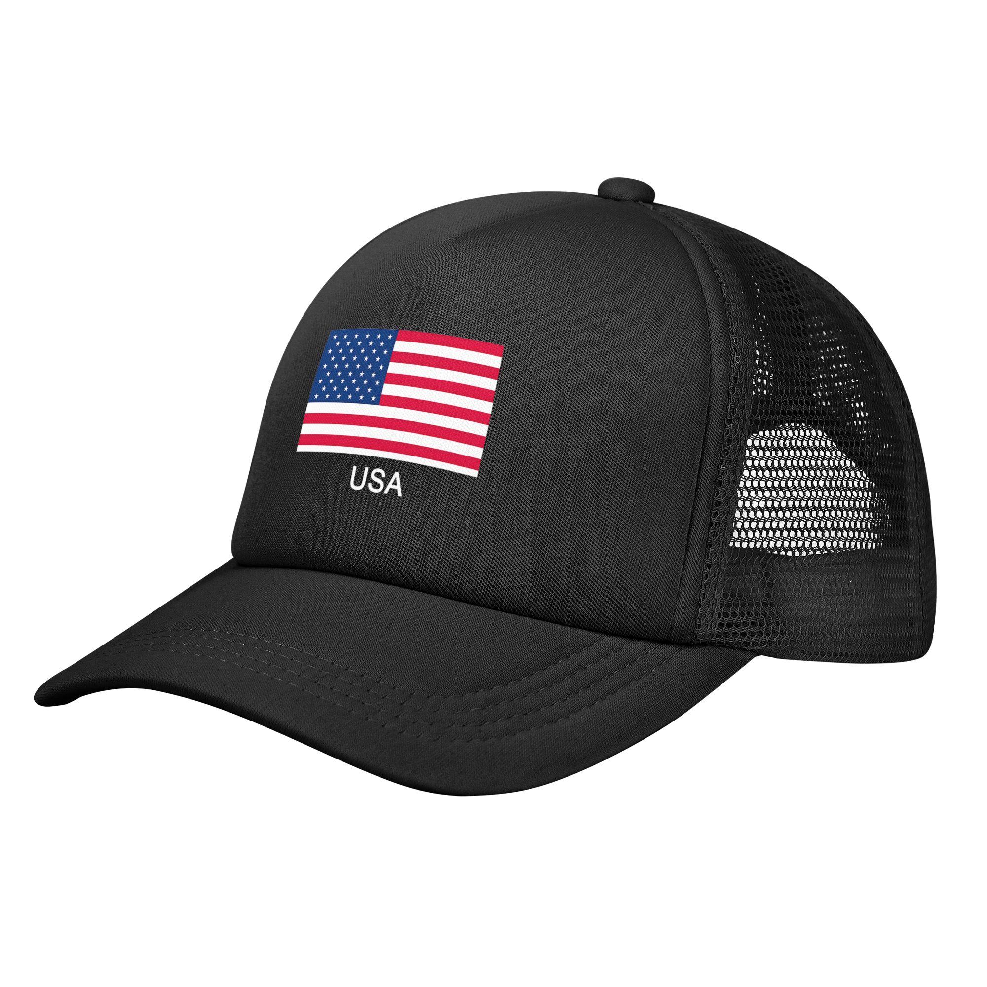 Country Flag Trucker Hat National Emblem Mesh Baseball Cap Adjustable Snapback Closure for USA Canada Mexico Italy France Germany Ukraine Australia Puerto Rico Fans
