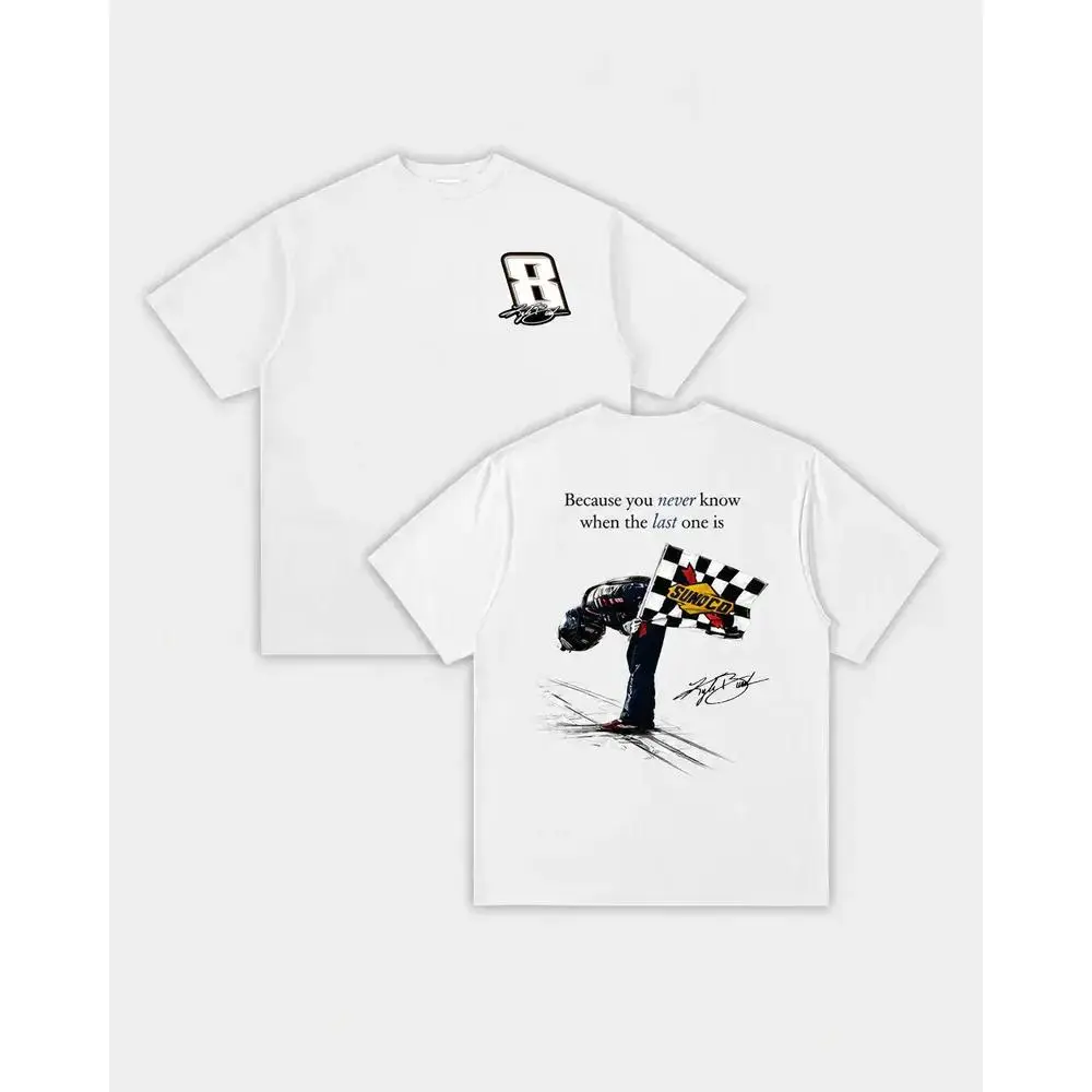 KYLE BUSCH LAST ONE TEE, Printed Graphic Tee, Soft Cotton Shirt, Trendy Casual Look, Retro Y2K Tee, Vintage Graphic Shirt, Trendy Street Style