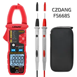 CZDANG FS668S Smart Voice Digital Clamp Meter, Auto Range Multimeter, Ncv Tester, Ac/dc Voltage, Current, Ideal for Electricians & Beginners