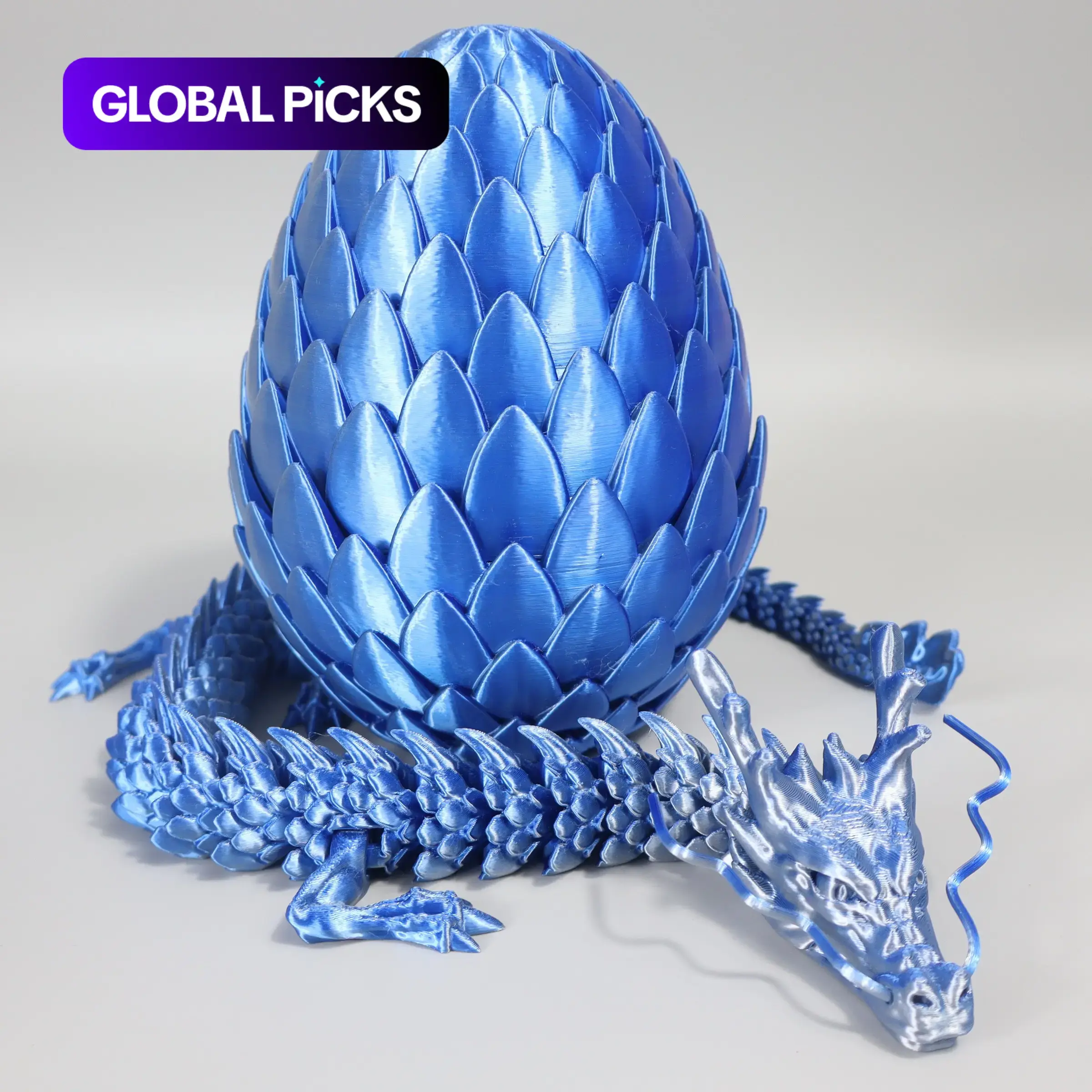 1-Set 3D-Printed Dragon Egg with Dragon, Giant Decor Ornaments Gift for Home Decor, Parties, Halloween, Christmas, Father's Day, and Mother's Day #GLOBAL PICKS