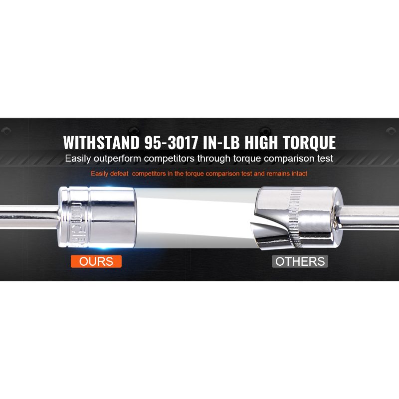 VEVOR Mechanics Tool Set and Socket Set, 1/4 3/8 1/2 Drive Deep and Standard Sockets, 450 Pcs SAE and Metric Mechanic Tool Kit with Bits, Hex Wrenches, Combination Wrench, Accessories, Storage Case