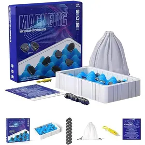 Desktop Magnetic Chess Game for All Ages Magnetic Chess Game with String Best Multiplayer Strategy Board Game for Indoor Outdoor Family Party Travel Camping Portable Puzzle Game Set