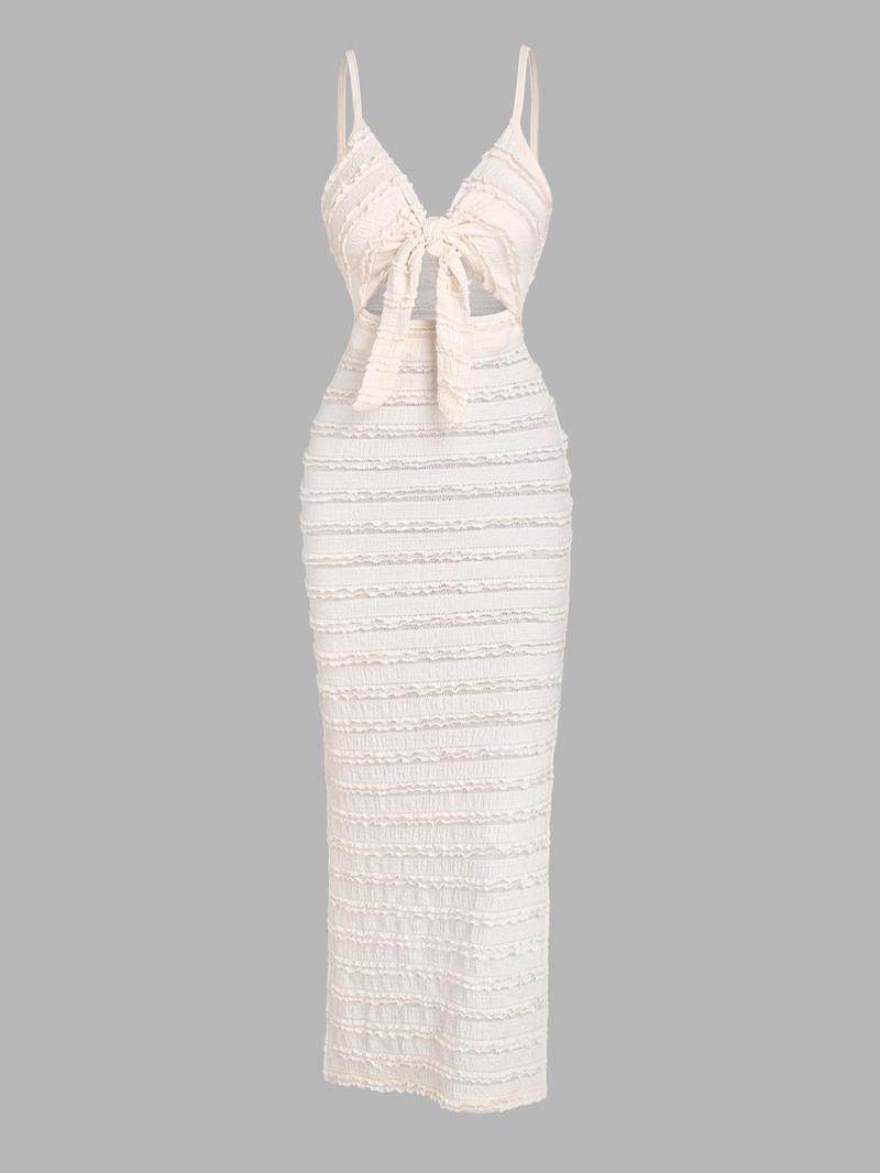 Women's Plain Bodycon Dress, Casual Fashion Spaghetti Strap Dress for Party Club Dating Wear, Ladies Spring & Fall Clothes