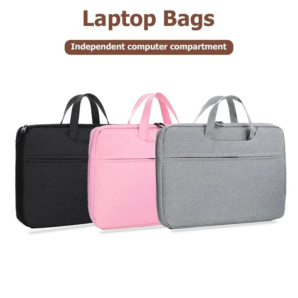 180° Full-Open Laptop Bag, Large Capacity, Front Zippered Pocket, Multi-Protection, Shockproof, Scratch-Resistant, Lightweight, Waterproof