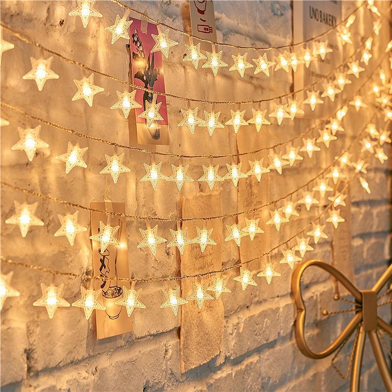 LED Star String Light, Battery Powered 9.8ft 20 Lamps Twinkle Light, Decorative Light for Bedroom, Party, Wedding, Christmas Tree, Indoor and Outdoor Decoration